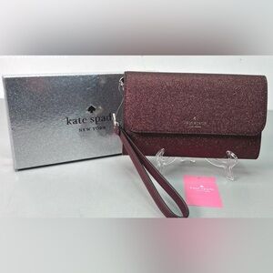 kate spade Sparkling Maroon Wristlet